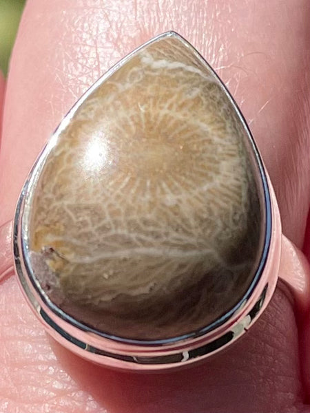 Petoskey Stone Cocktail Ring Size 9 - Morganna’s Treasures 