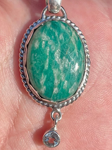 Amazonite and Blue Topaz Pendant - Morganna’s Treasures 