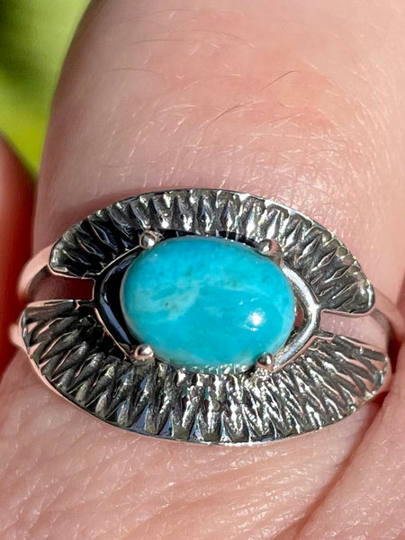 Blue Mohave Turquoise Ring Size 7.5 - Morganna’s Treasures 