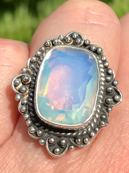 Fire Opalite Cocktail Ring Size 6.75 - Morganna’s Treasures 