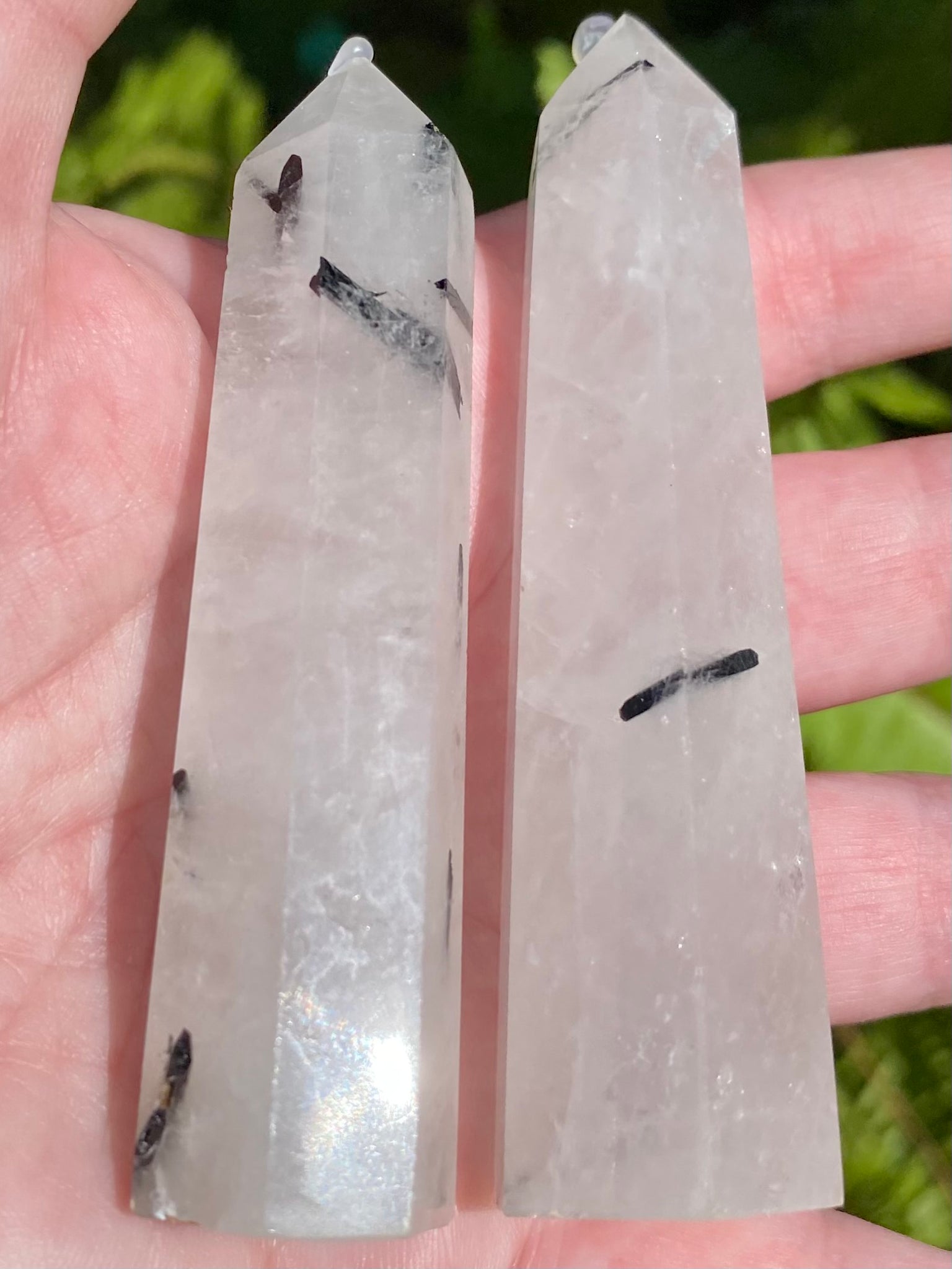 Tourmalinated Quartz Healing Wand - Morganna’s Treasures 