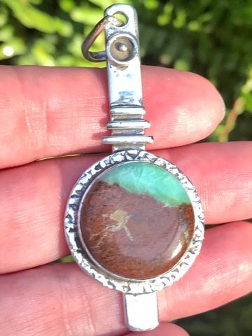 Boulder Chrysoprase Pendant - Morganna’s Treasures 