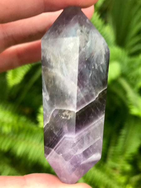 Double Terminated Chevron Amethyst Crystal Healing Wand - Morganna’s Treasures 