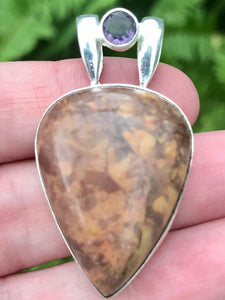 Jasper and Amethyst Slide Pendant - Morganna’s Treasures 