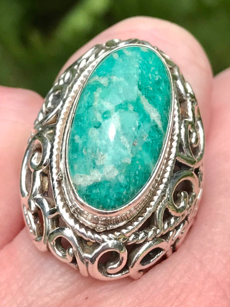 Amazonite Cocktail Ring Size 5.5 - Morganna’s Treasures 