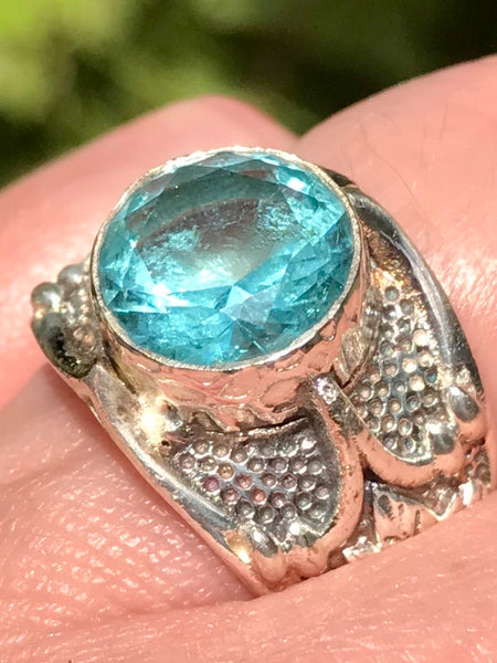 Blue Topaz Cocktail Ring Size 7 - Morganna’s Treasures 