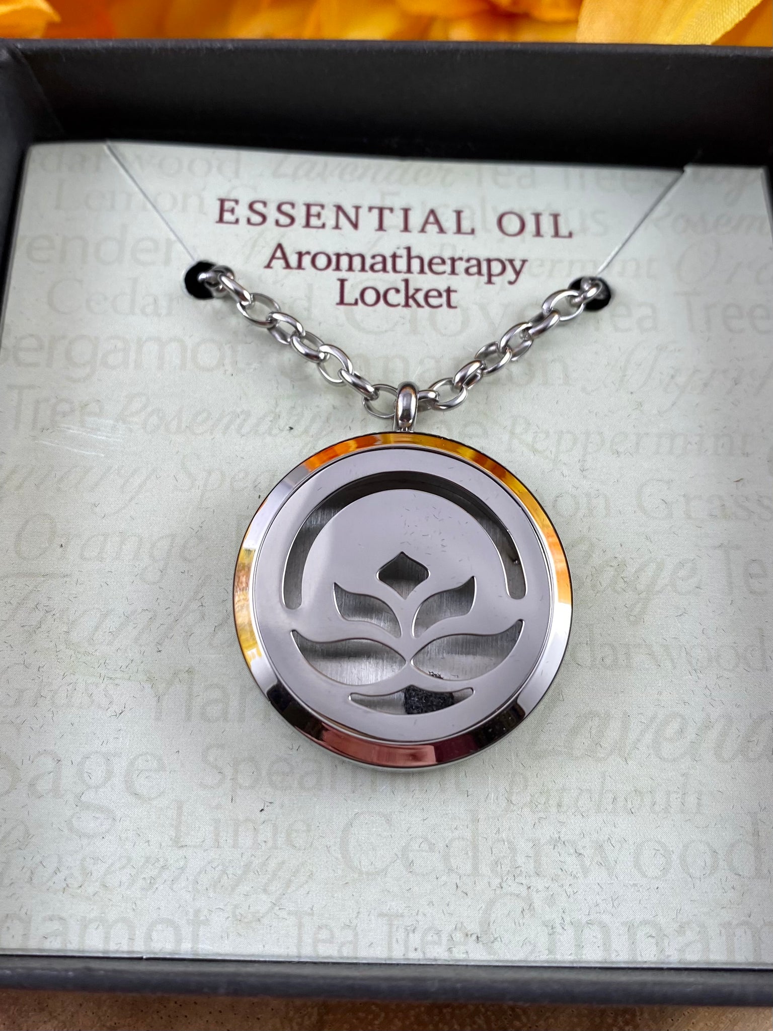 Lotus Aromatherapy Locket Necklace - Morganna’s Treasures 