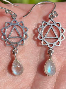 Rainbow Moonstone Chakra Earrings - Morganna’s Treasures 