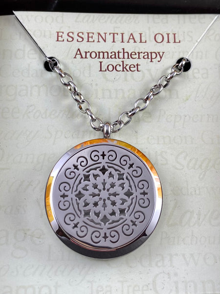 Mandala Aromatherapy Locket Necklace - Morganna’s Treasures 