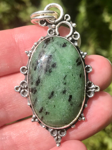 Ruby in Zoisite Pendant - Morganna’s Treasures 